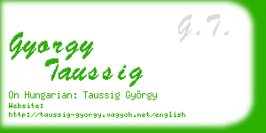 gyorgy taussig business card
